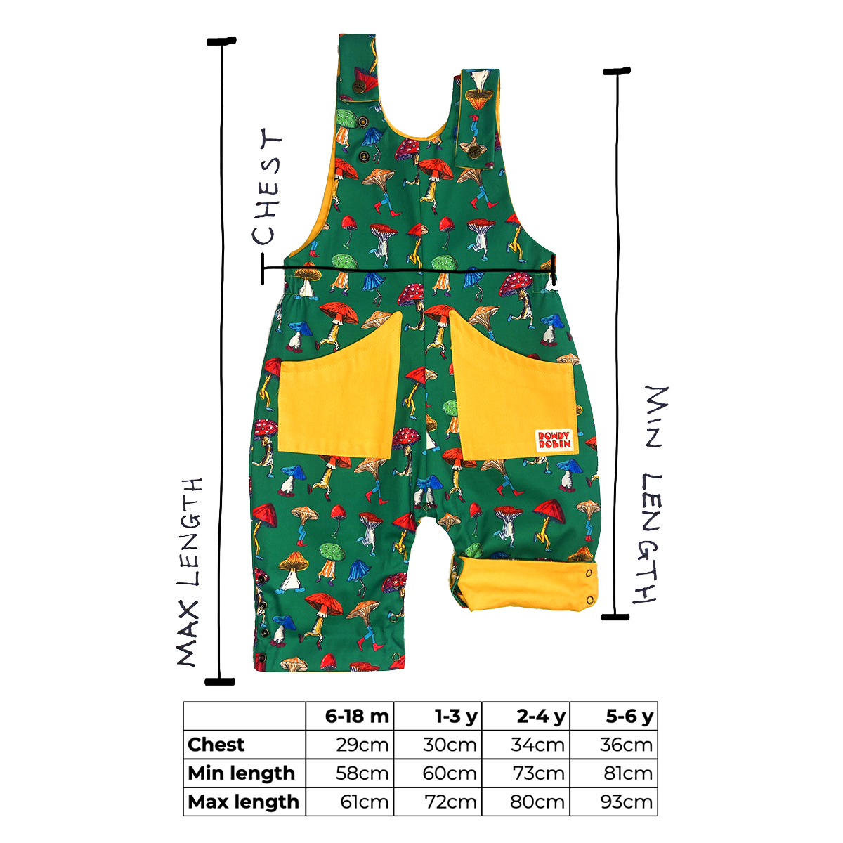 Scout Mushroom Party - Adjustable Dungarees
