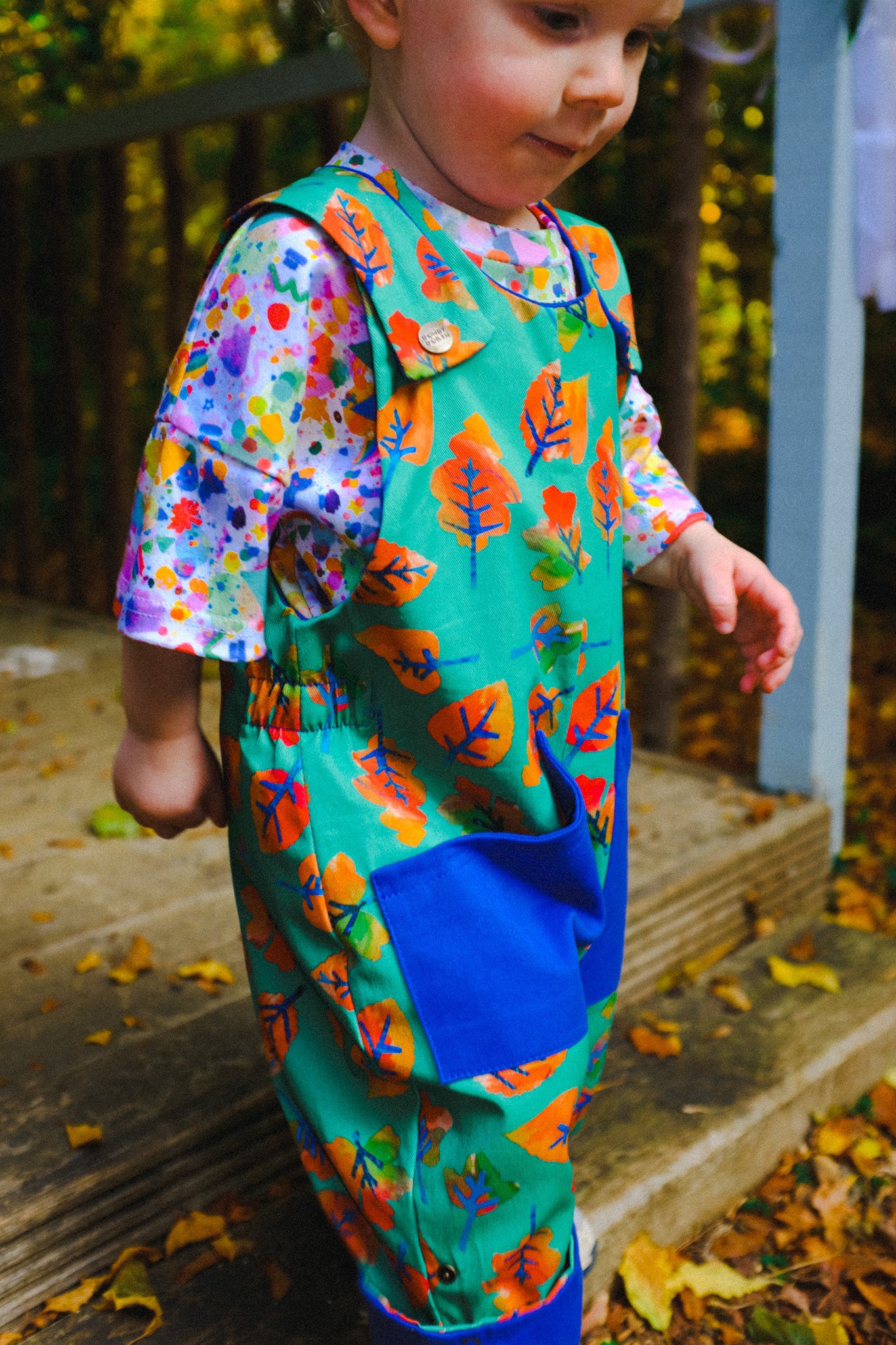 Scout Crunchy Leaves  - Adjustable Dungarees
