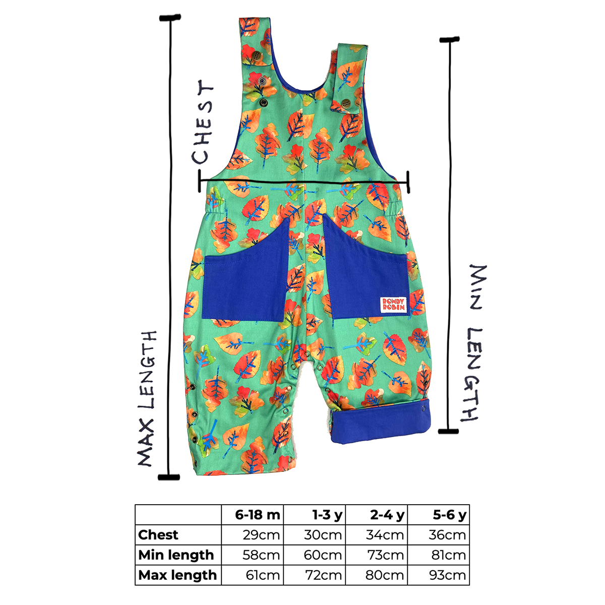 Scout Crunchy Leaves  - Adjustable Dungarees