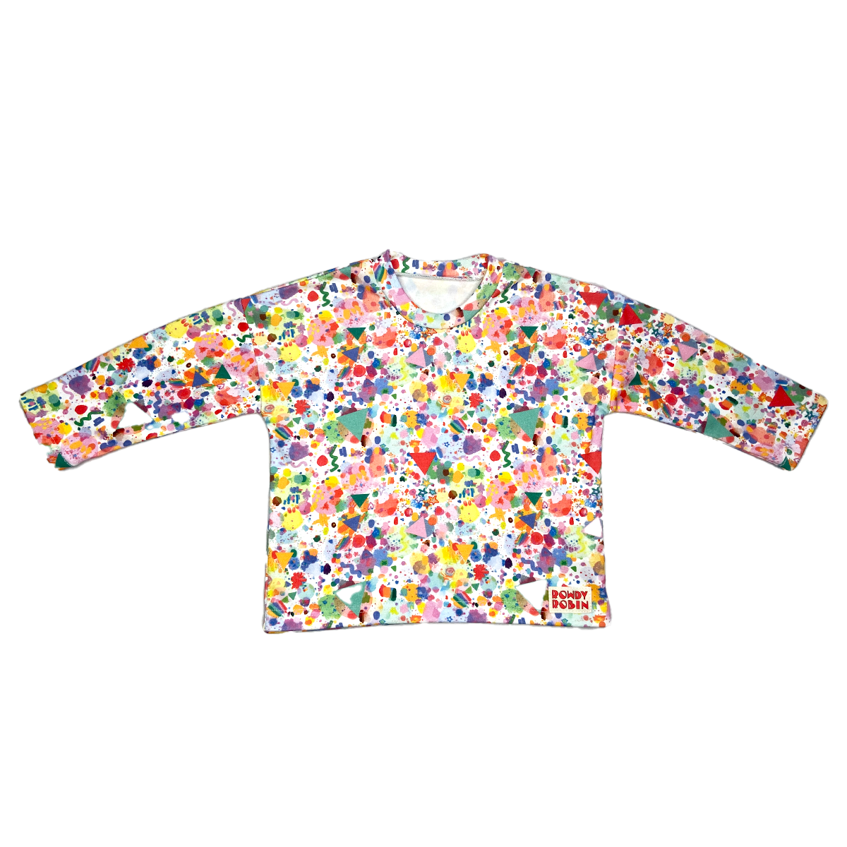 Jessy Rainbow Paint Long Sleeve Tee