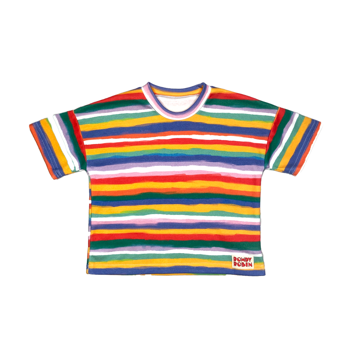Jessy Painted Stripes Short Sleeved Tee